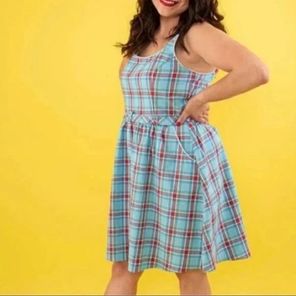 Disney Loungefly Stitch Shoppe Marvel THOR Plaid Tank Dress - Plus Size 3X - Picture 1 of 12
